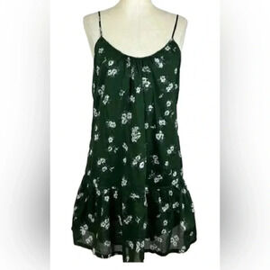 Current / Elliot green floral dress size 1 or small quirky indie bold